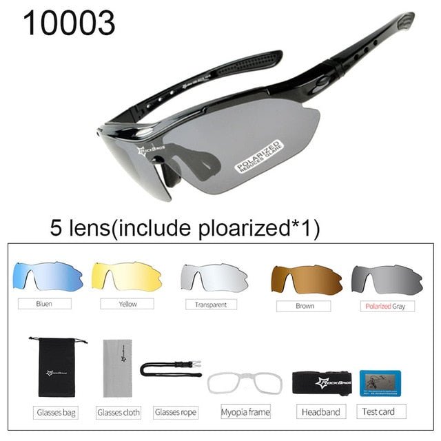 Cycling Sunglasses Outdoor Sports Bicycle Glasses Bike Polarized Sunglasses Goggles Eyewear Adjustable Glasses-1