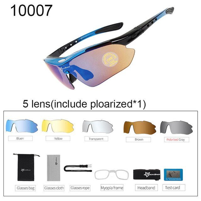 Cycling Sunglasses Outdoor Sports Bicycle Glasses Bike Polarized Sunglasses Goggles Eyewear Adjustable Glasses-4